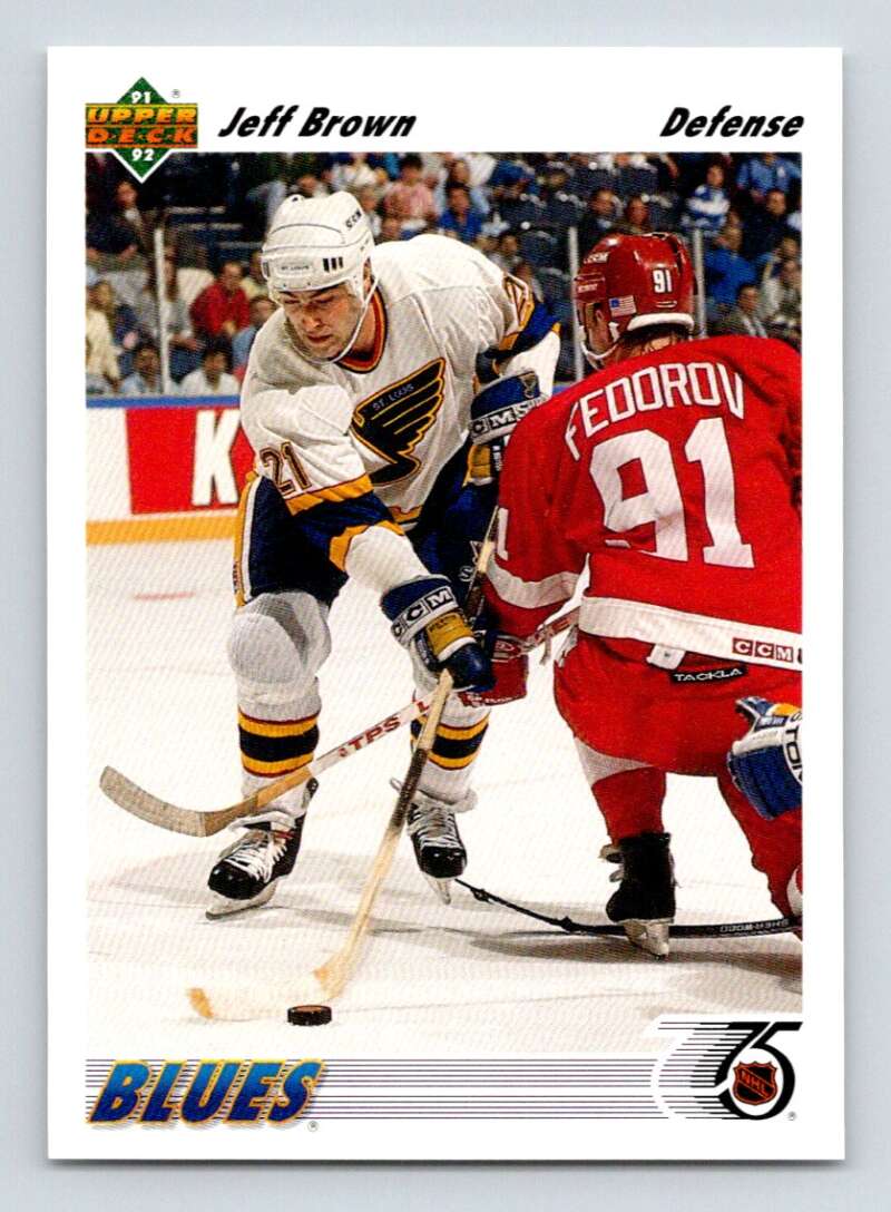 1991-92 Upper Deck #211 Jeff Brown St. Louis Blues Image 1
