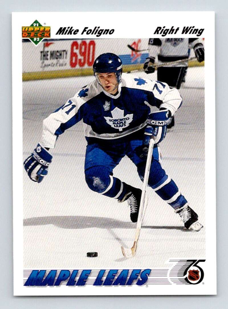 1991-92 Upper Deck #212 Mike Foligno Image 1