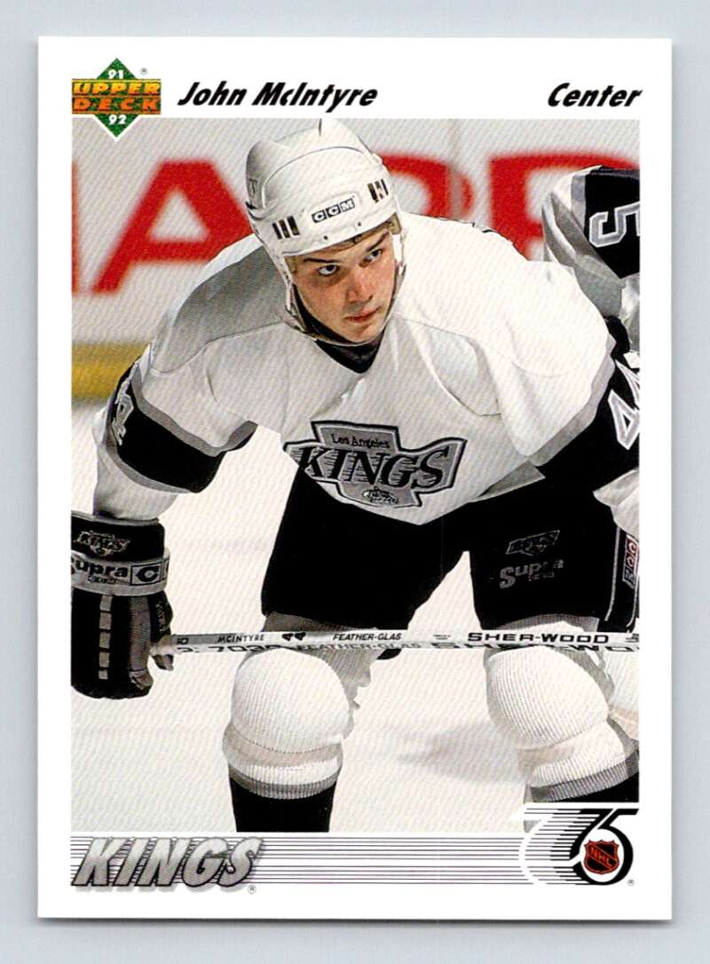 1991-92 Upper Deck #218 John McIntyre Los Angeles Kings Image 1
