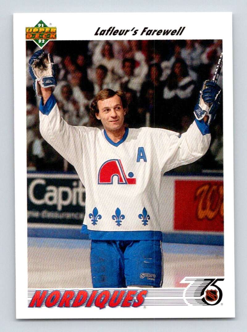 1991-92 Upper Deck #219 Guy Lafleur Farewell Image 1