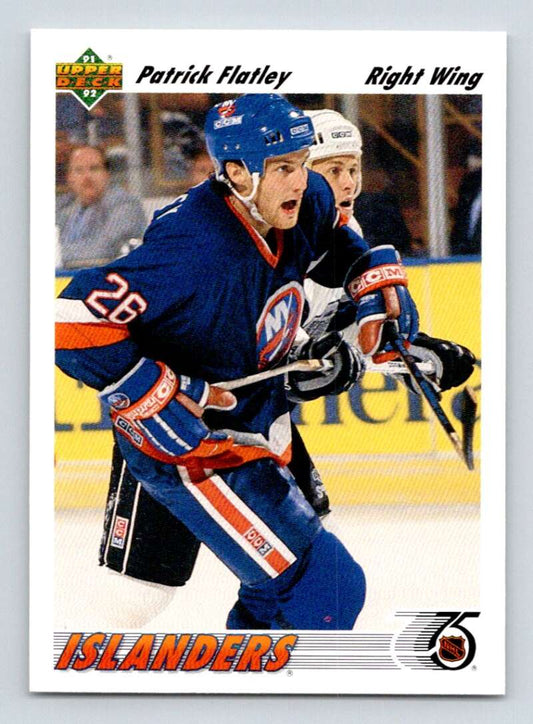 1991-92 Upper Deck #226 Patrick Flatley  New York Islanders  Image 1