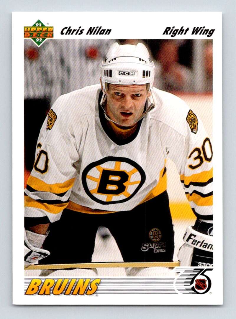 1991-92 Upper Deck #237 Chris Nilan Boston Bruins Image 1