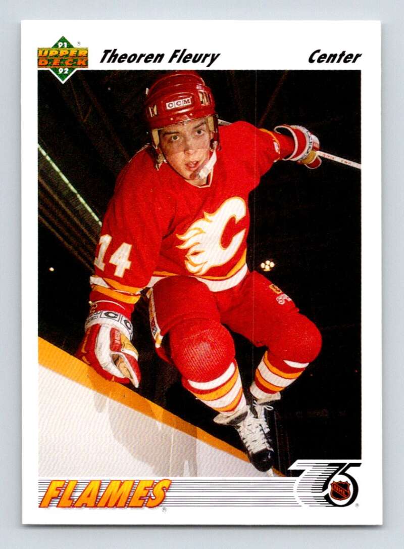 1991-92 Upper Deck #245 Theo Fleury Calgary Flames Image 1