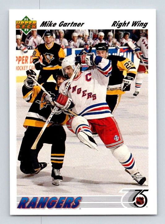 1991-92 Upper Deck #247 Mike Gartner  New York Rangers  Image 1