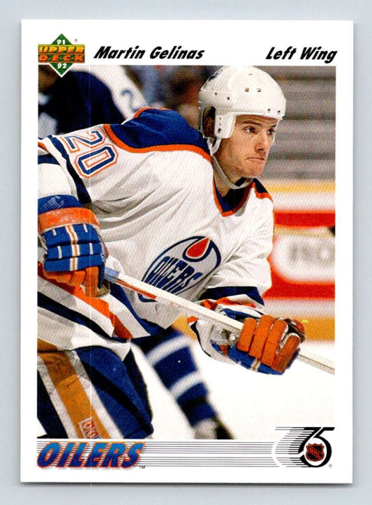 1991-92 Upper Deck #266 Martin Gelinas  Edmonton Oilers  Image 1