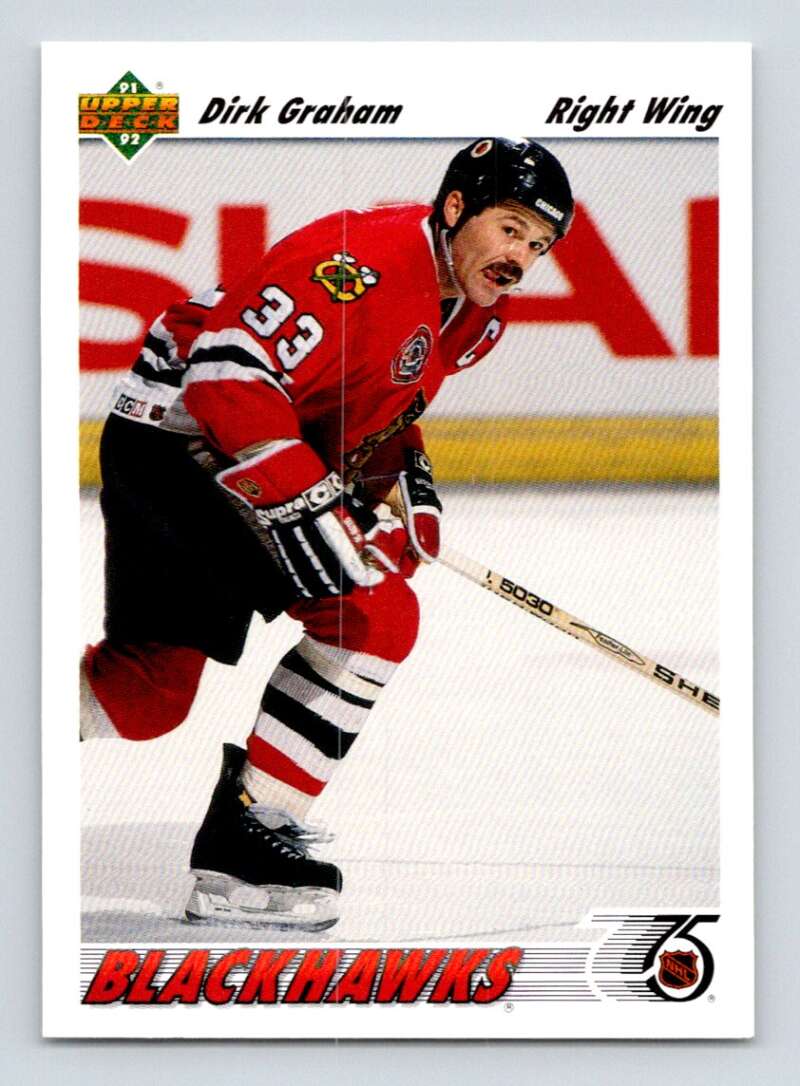 1991-92 Upper Deck #271 Dirk Graham Chicago Blackhawks Image 1