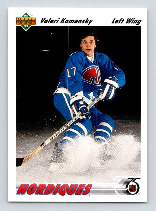 1991-92 Upper Deck #273 Valeri Kamensky  RC Rookie Quebec Nordiques  Image 1