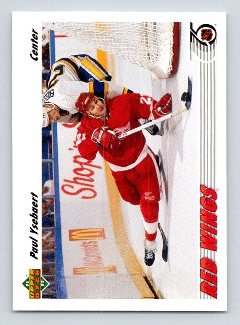 1991-92 Upper Deck #278 Paul Ysebaert Detroit Red Wings Image 1