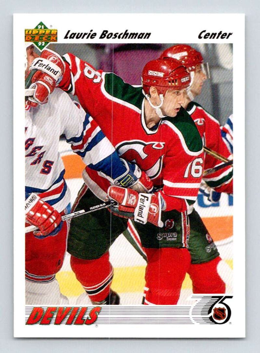 1991-92 Upper Deck #279 Laurie Boschman  New Jersey Devils  Image 1