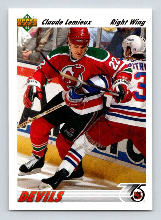 1991-92 Upper Deck #294 Claude Lemieux  New Jersey Devils  Image 1