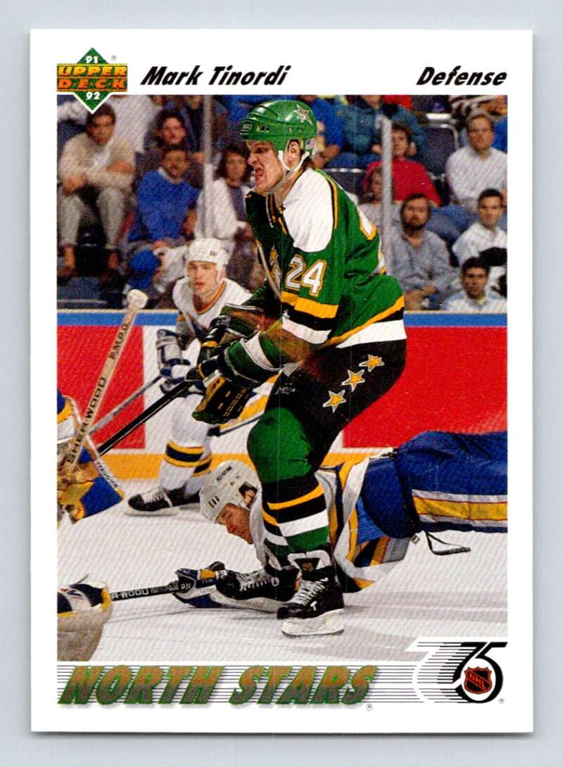 1991-92 Upper Deck #295 Mark Tinordi Minnesota North Stars Image 1