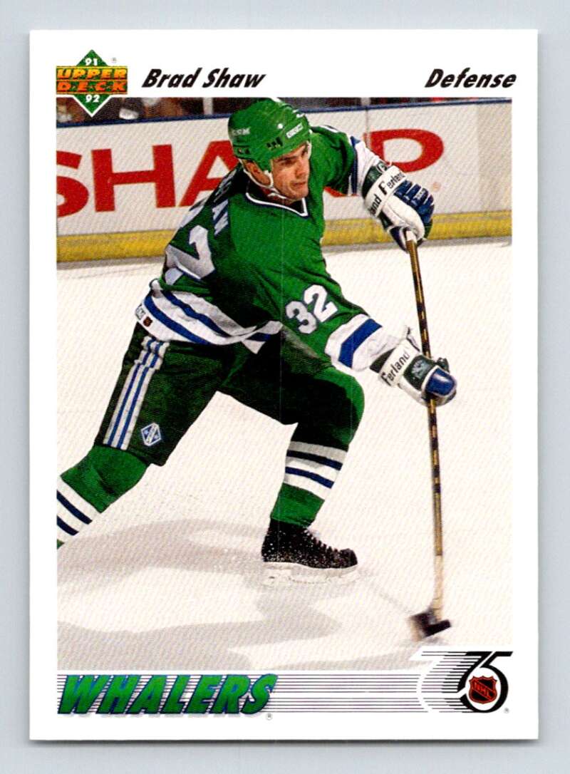 1991-92 Upper Deck #297 Brad Shaw Hartford Whalers Image 1