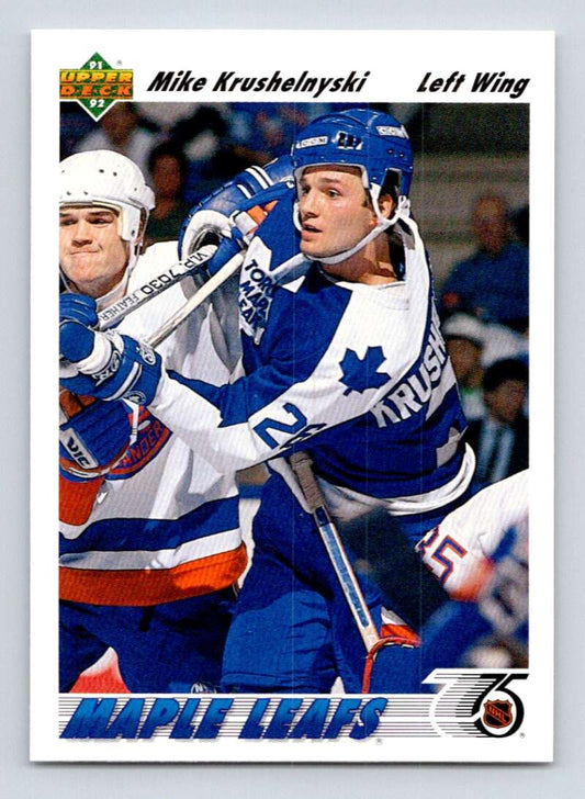 1991-92 Upper Deck #320 Mike Krushelnyski  Toronto Maple Leafs  Image 1