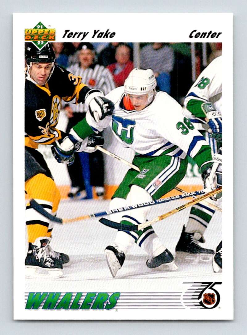 1991-92 Upper Deck #323 Terry Yake Hartford Whalers Image 1