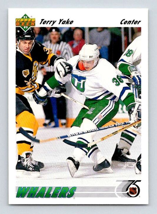 1991-92 Upper Deck #323 Terry Yake  Hartford Whalers  Image 1