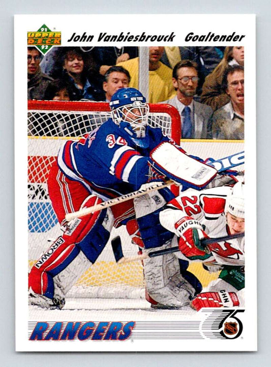 1991-92 Upper Deck #324 John Vanbiesbrouck  New York Rangers  Image 1
