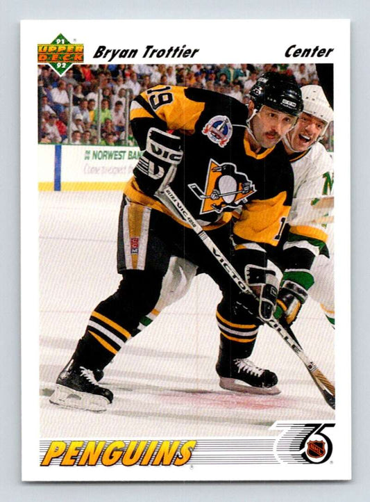 1991-92 Upper Deck #329 Bryan Trottier  Pittsburgh Penguins  Image 1