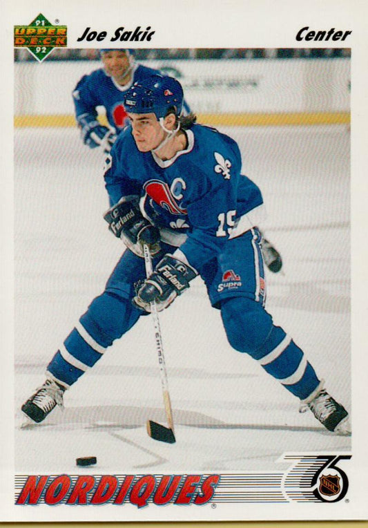 1991-92 Upper Deck #333 Joe Sakic  Quebec Nordiques  Image 1