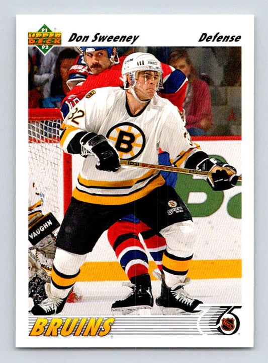 1991-92 Upper Deck #338 Don Sweeney  Boston Bruins  Image 1