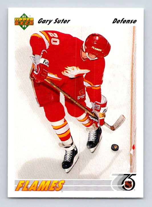 1991-92 Upper Deck #341 Gary Suter  Calgary Flames  Image 1