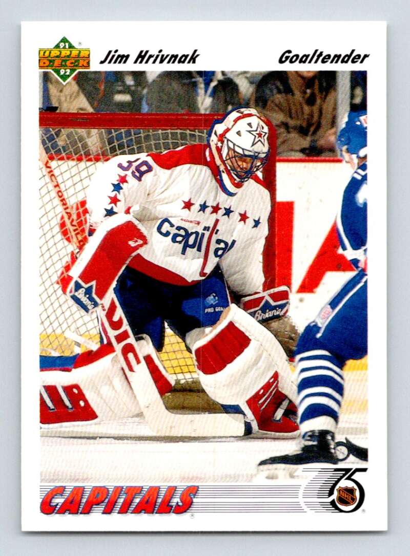 1991-92 Upper Deck #343 Jim Hrivnak Washington Capitals Image 1
