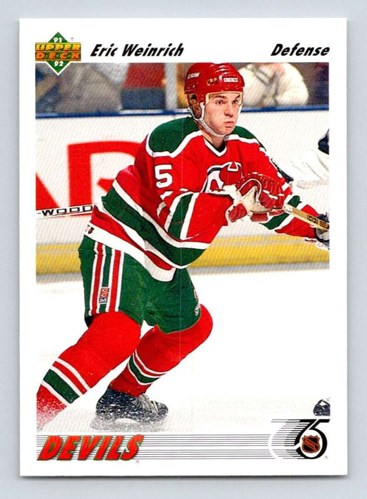 1991-92 Upper Deck #344 Eric Weinrich  New Jersey Devils  Image 1
