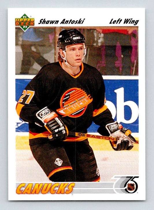1991-92 Upper Deck #351 Shawn Antoski  Vancouver Canucks  Image 1