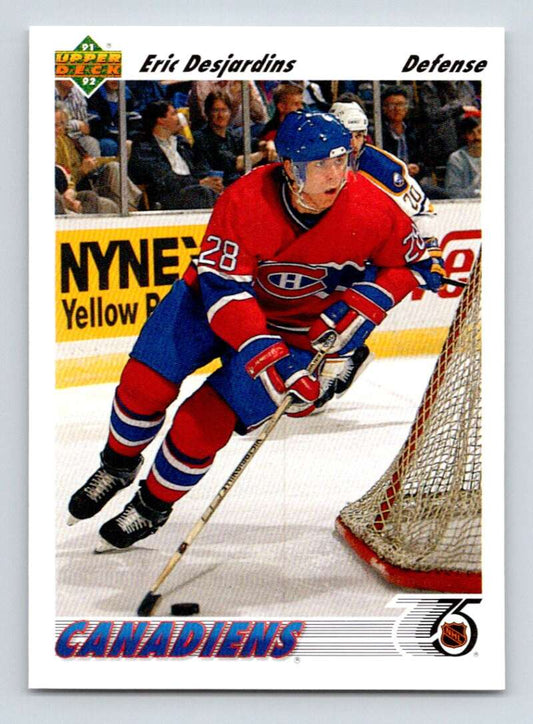 1991-92 Upper Deck #360 Eric Desjardins  Montreal Canadiens  Image 1
