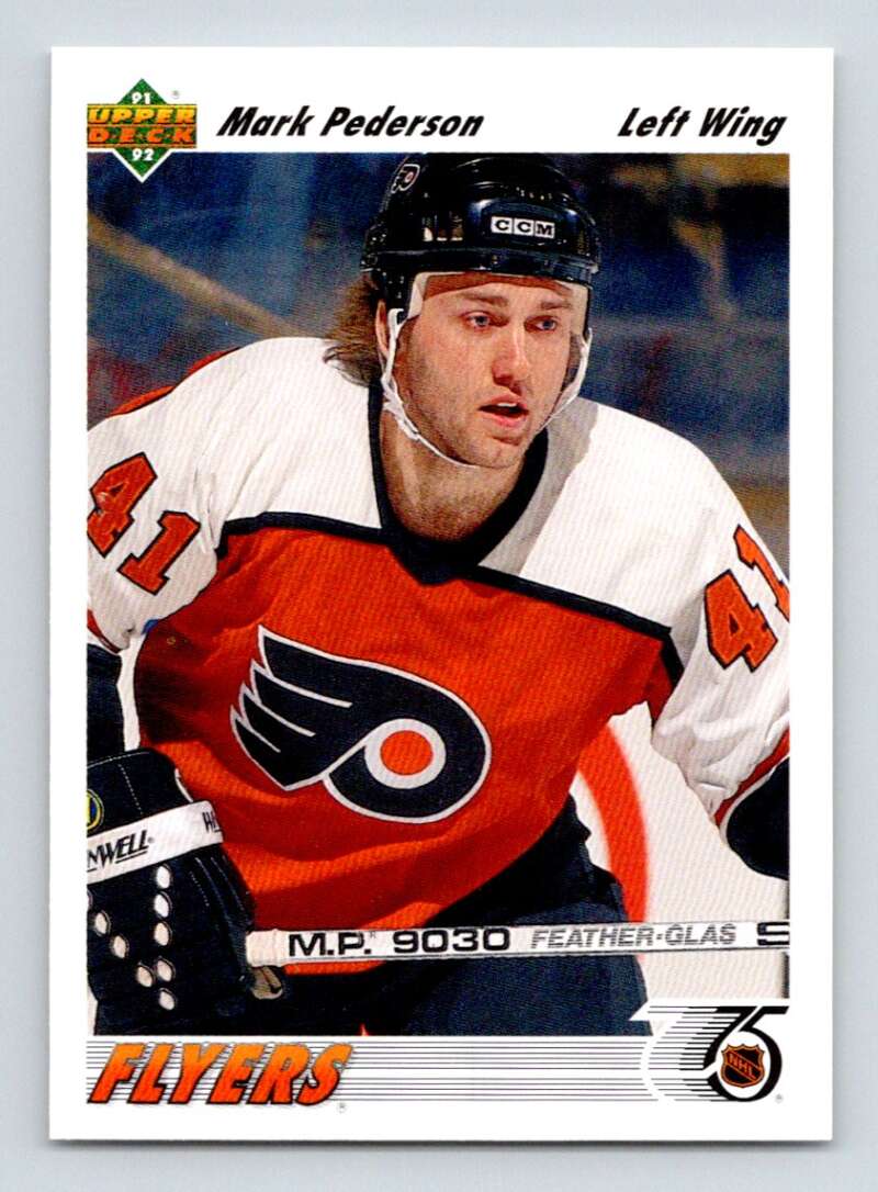 1991-92 Upper Deck #363 Mark Pederson Philadelphia Flyers Image 1