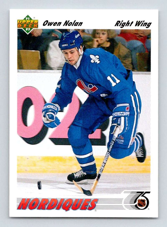 1991-92 Upper Deck #367 Owen Nolan  Quebec Nordiques  Image 1