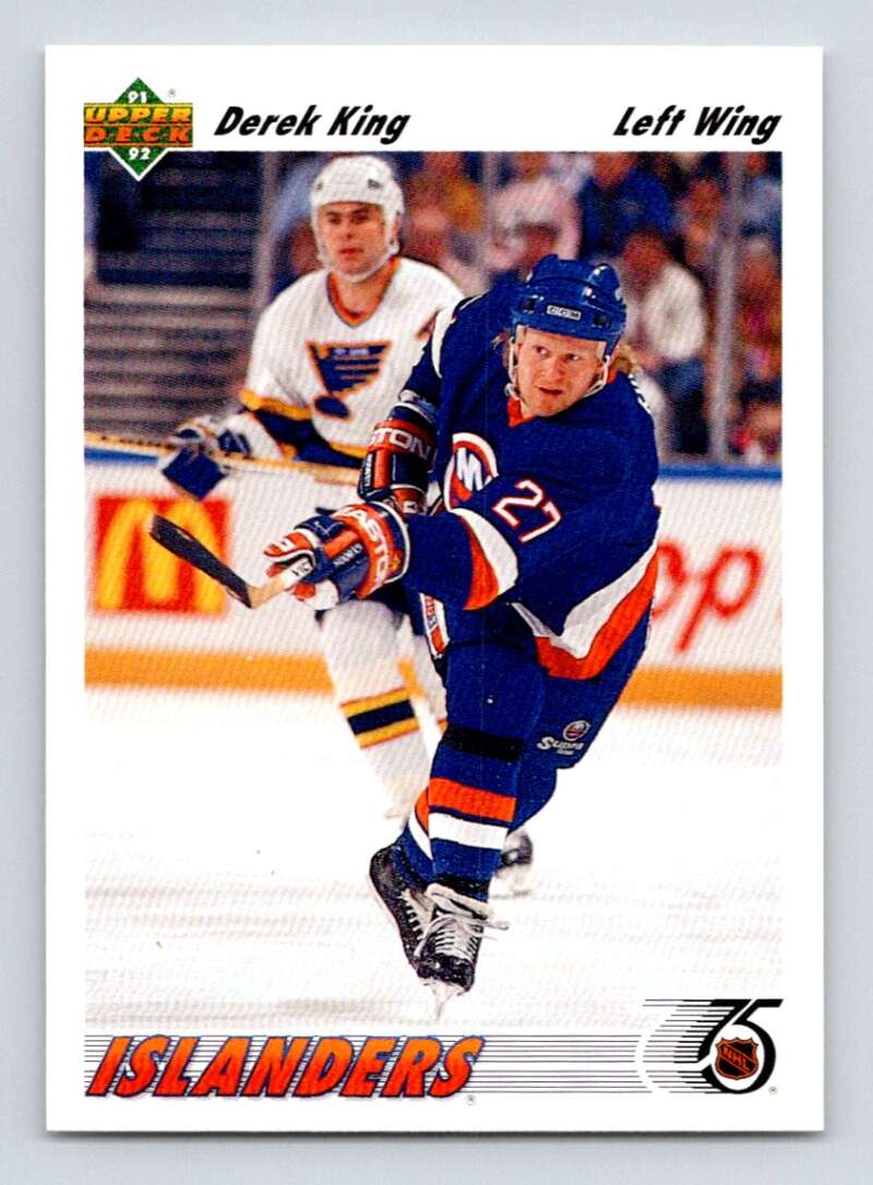 1991-92 Upper Deck #382 Derek King New York Islanders Image 1