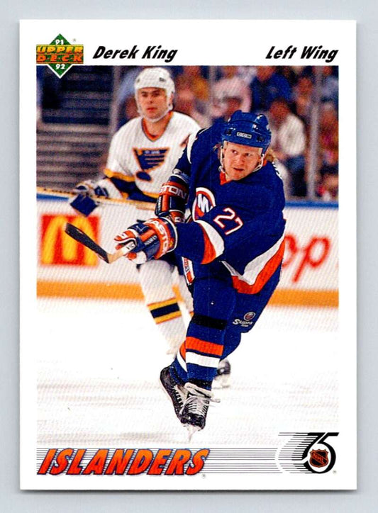 1991-92 Upper Deck #382 Derek King  New York Islanders  Image 1