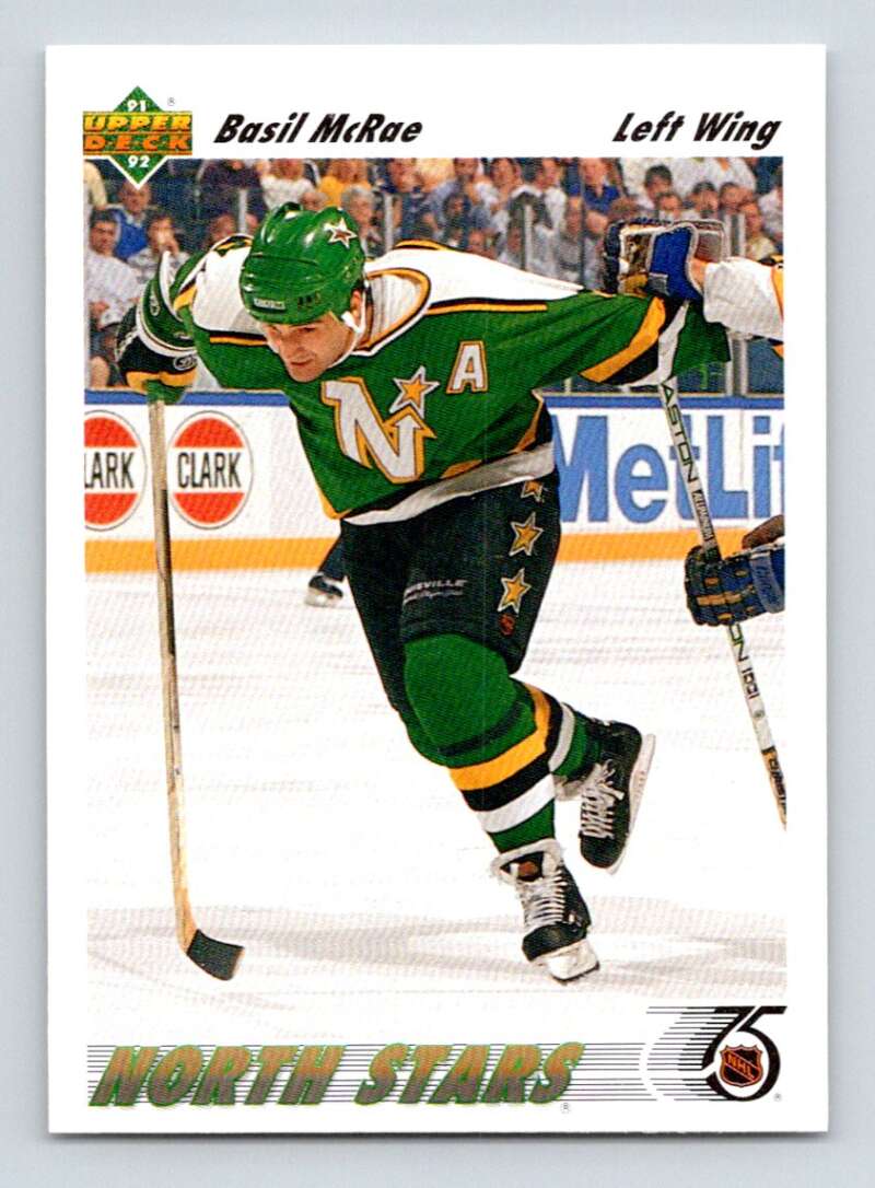 1991-92 Upper Deck #388 Basil McRae Minnesota North Stars Image 1