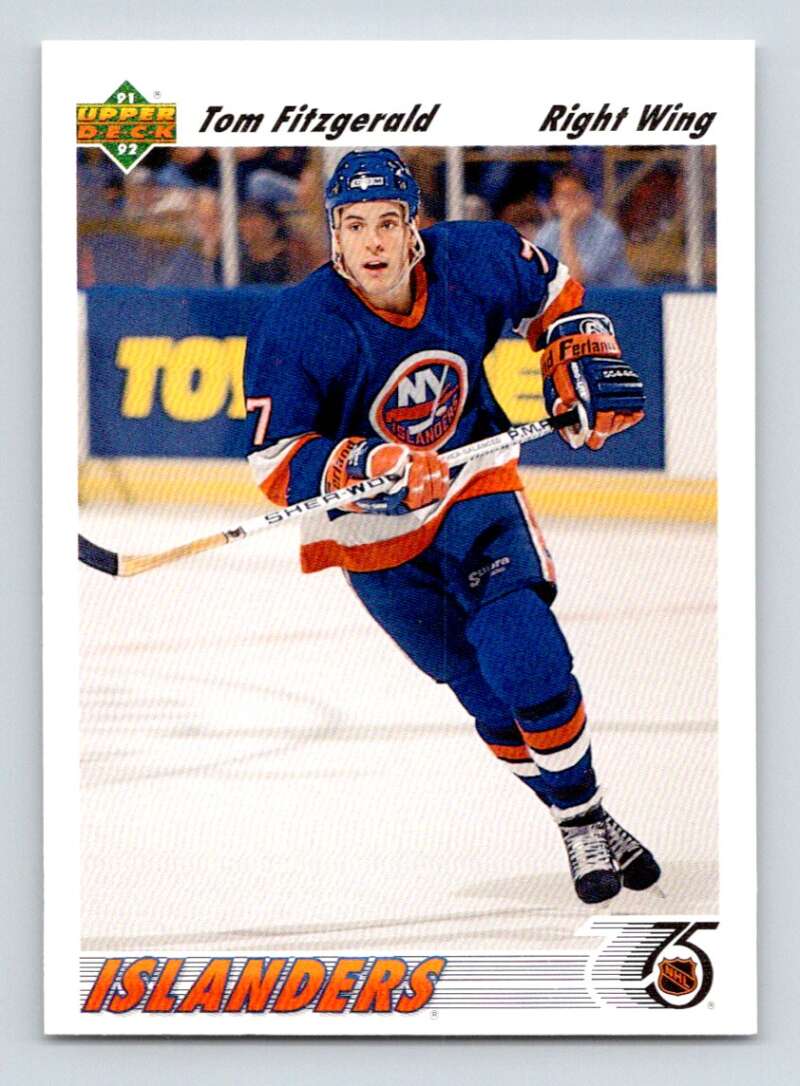 1991-92 Upper Deck #389 Tom Fitzgerald New York Islanders Image 1