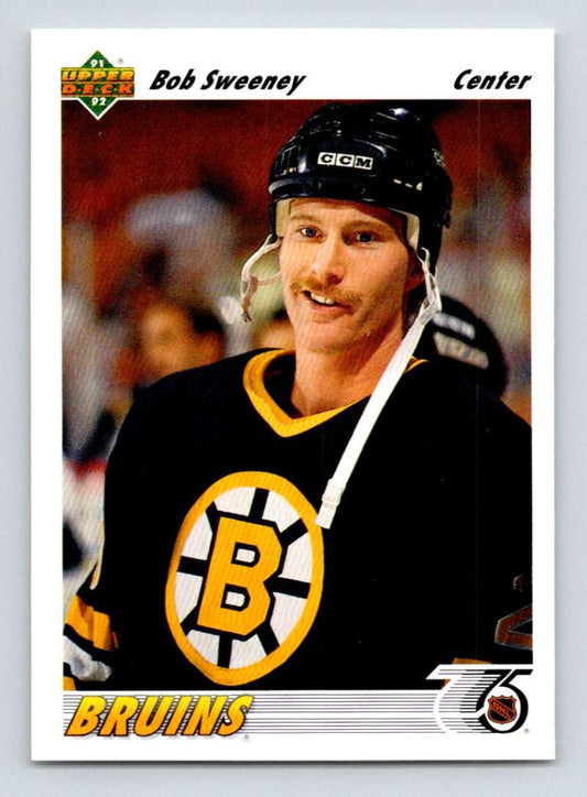 1991-92 Upper Deck #391 Bob Sweeney  Boston Bruins  Image 1
