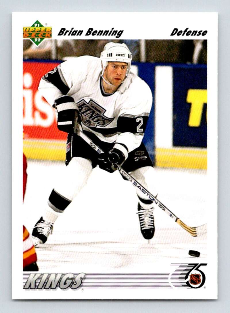 1991-92 Upper Deck #415 Brian Benning Los Angeles Kings Image 1