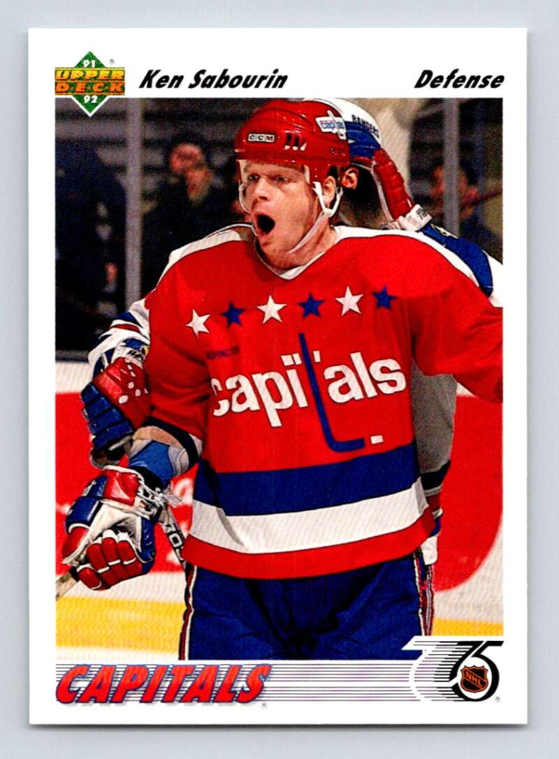 1991-92 Upper Deck #417 Ken Sabourin Washington Capitals Image 1
