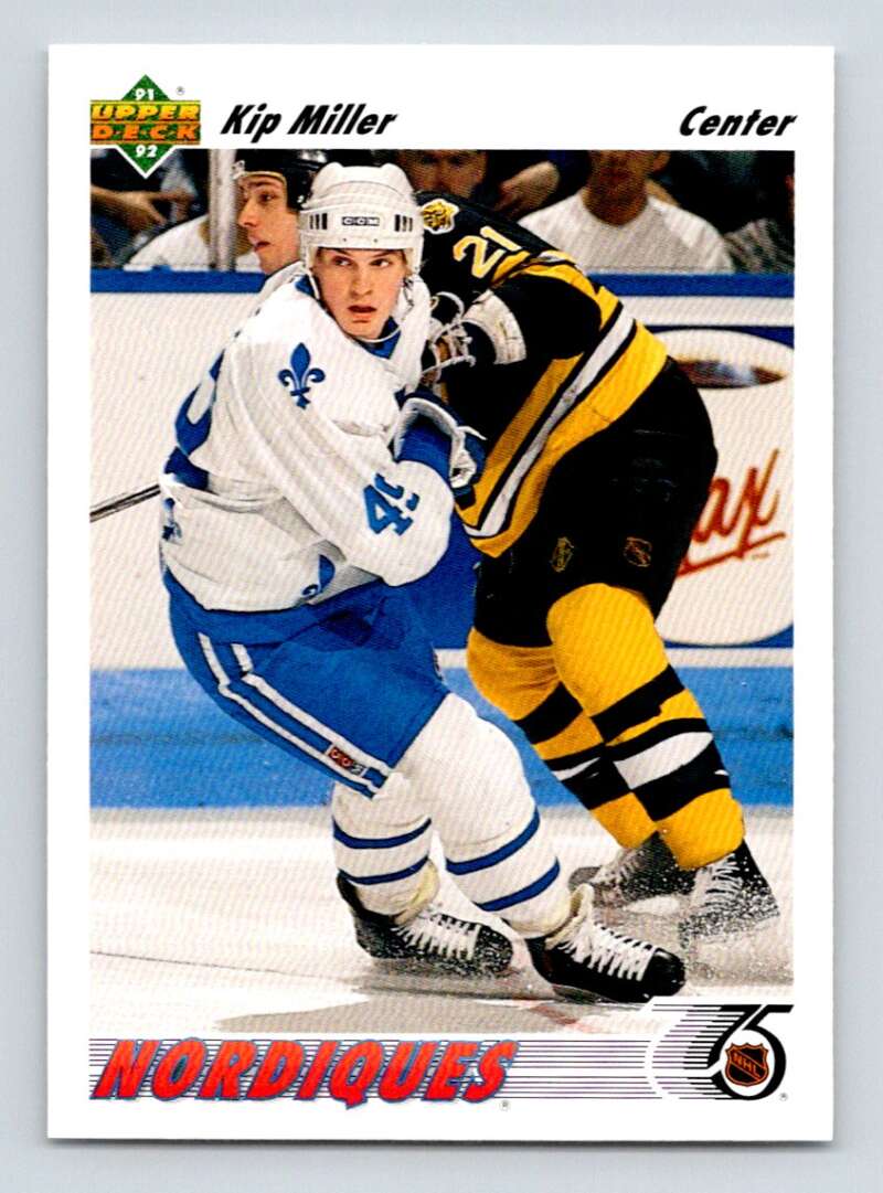 1991-92 Upper Deck #431 Kip Miller Quebec Nordiques Image 1