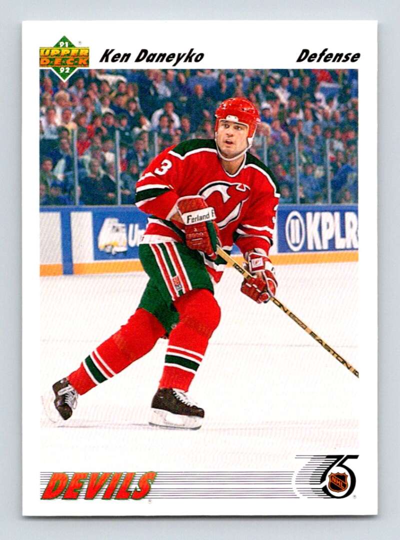 1991-92 Upper Deck #435 Ken Daneyko New Jersey Devils Image 1