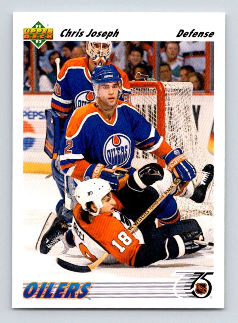1991-92 Upper Deck #436 Chris Joseph Edmonton Oilers Image 1