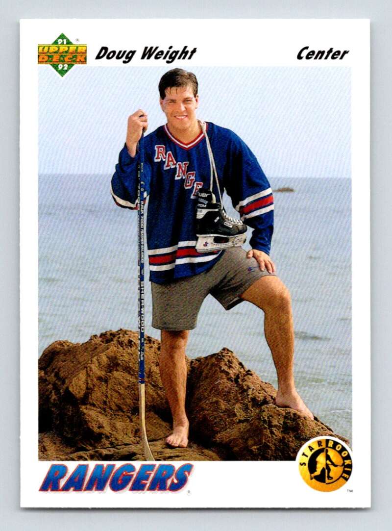 1991-92 Upper Deck #444 Doug Weight SR RC Rookie New York Rangers Image 1