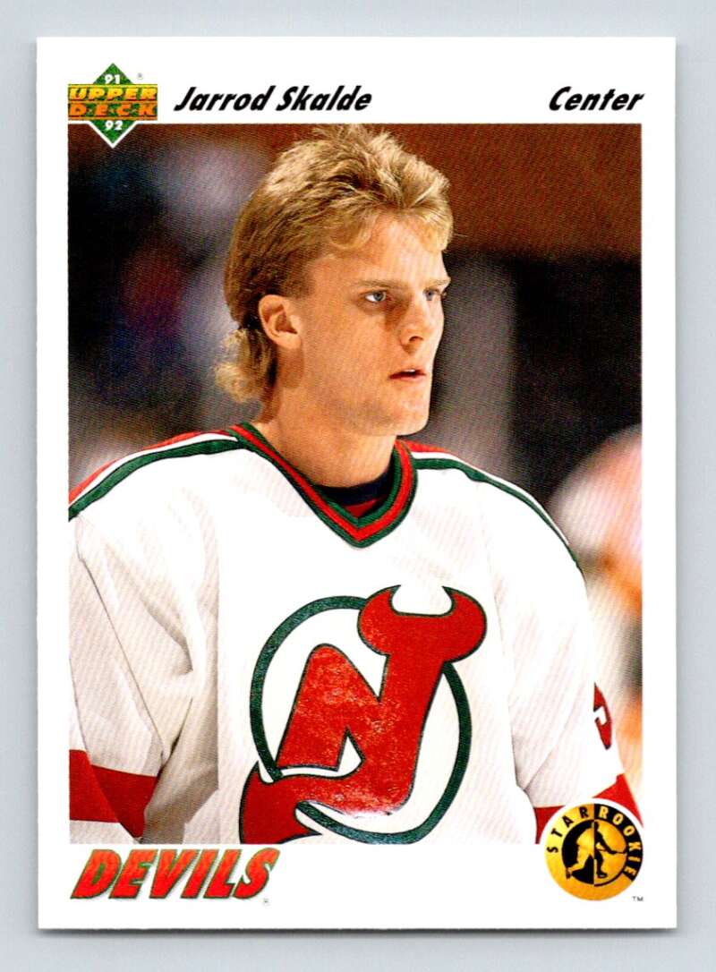 1991-92 Upper Deck #446 Jarrod Skalde RC Rookie New Jersey Devils Image 1