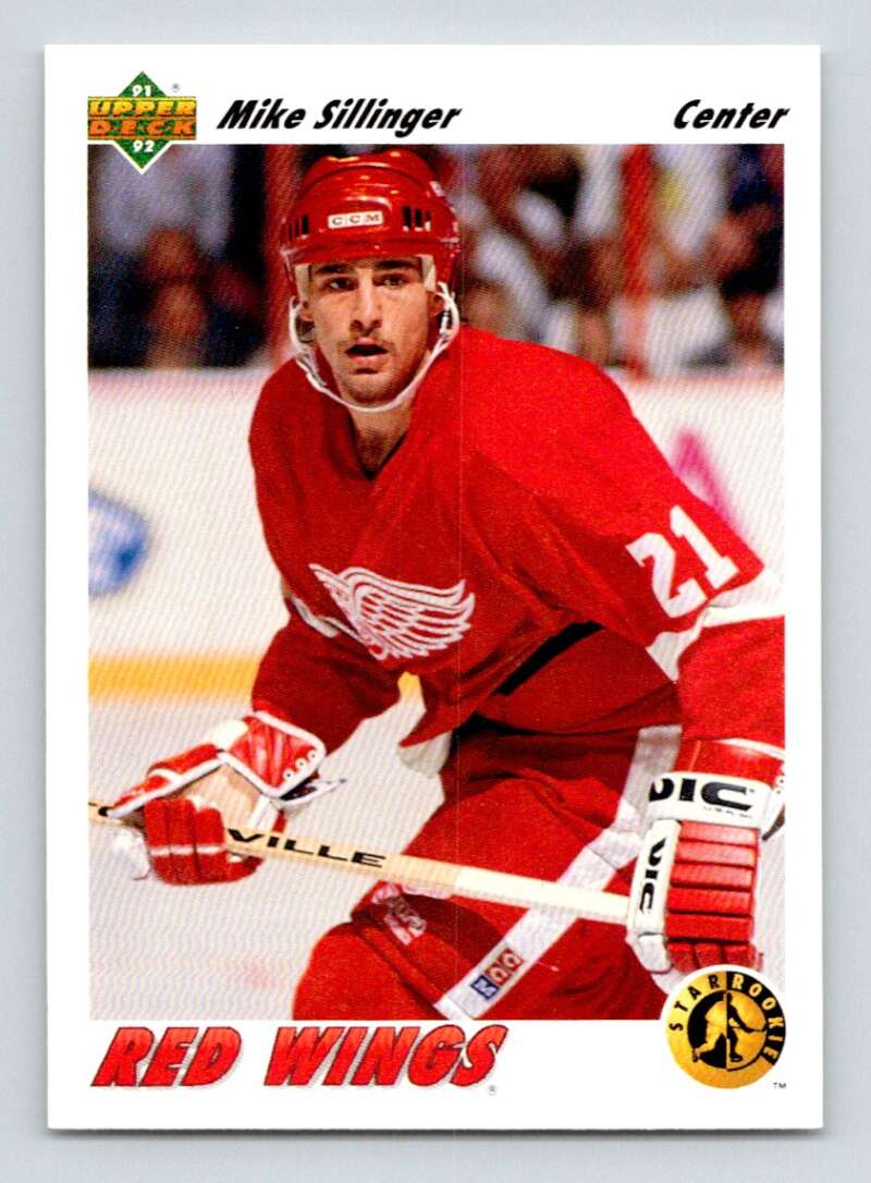 1991-92 Upper Deck #457 Mike Sillinger Detroit Red Wings Image 1