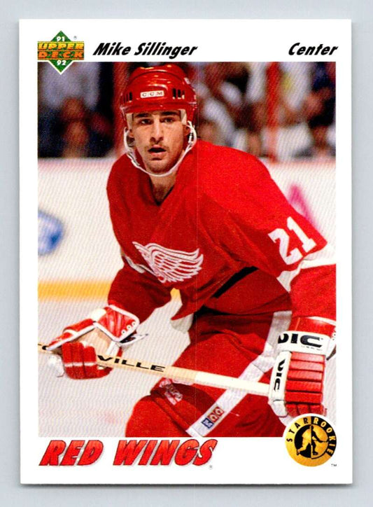 1991-92 Upper Deck #457 Mike Sillinger  Detroit Red Wings  Image 1