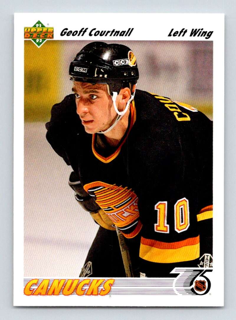 1991-92 Upper Deck #467 Geoff Courtnall Vancouver Canucks Image 1