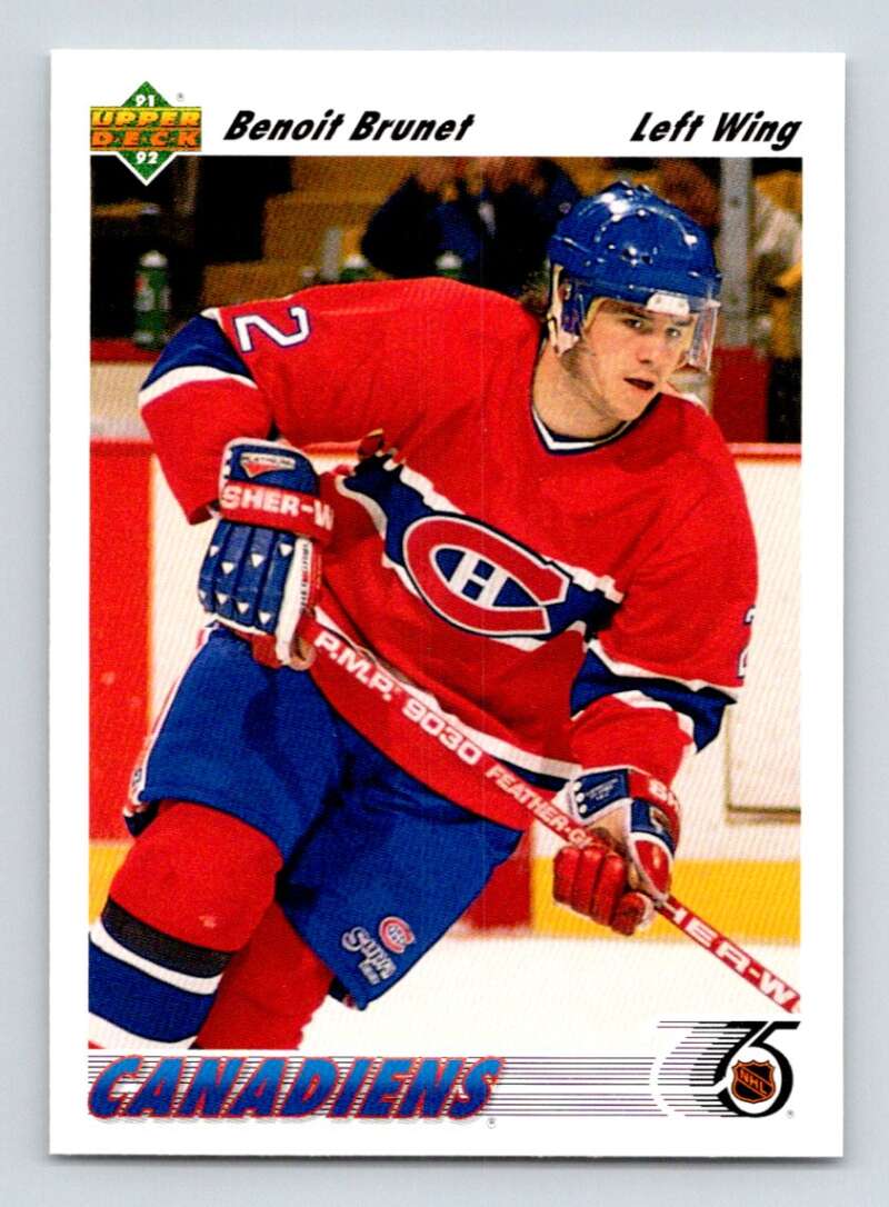 1991-92 Upper Deck #469 Benoit Brunet RC Rookie Image 1