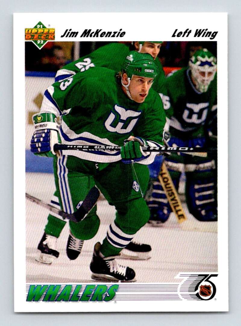 1991-92 Upper Deck #494 Jim McKenzie Hartford Whalers Image 1