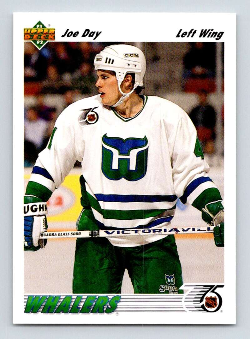 1991-92 Upper Deck #516 Joe Day RC Rookie Hartford Whalers Image 1
