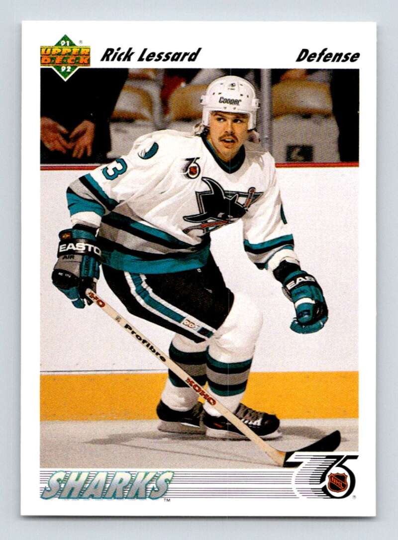 1991-92 Upper Deck #520 Rick Lessard San Jose Sharks Image 1