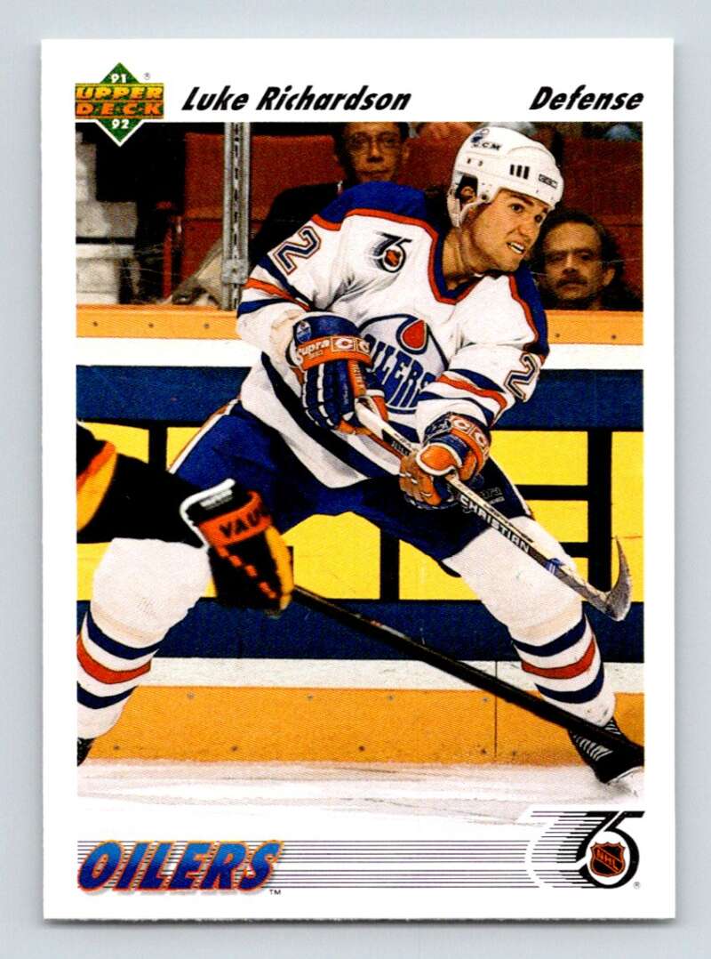 1991-92 Upper Deck #522 Luke Richardson Edmonton Oilers Image 1